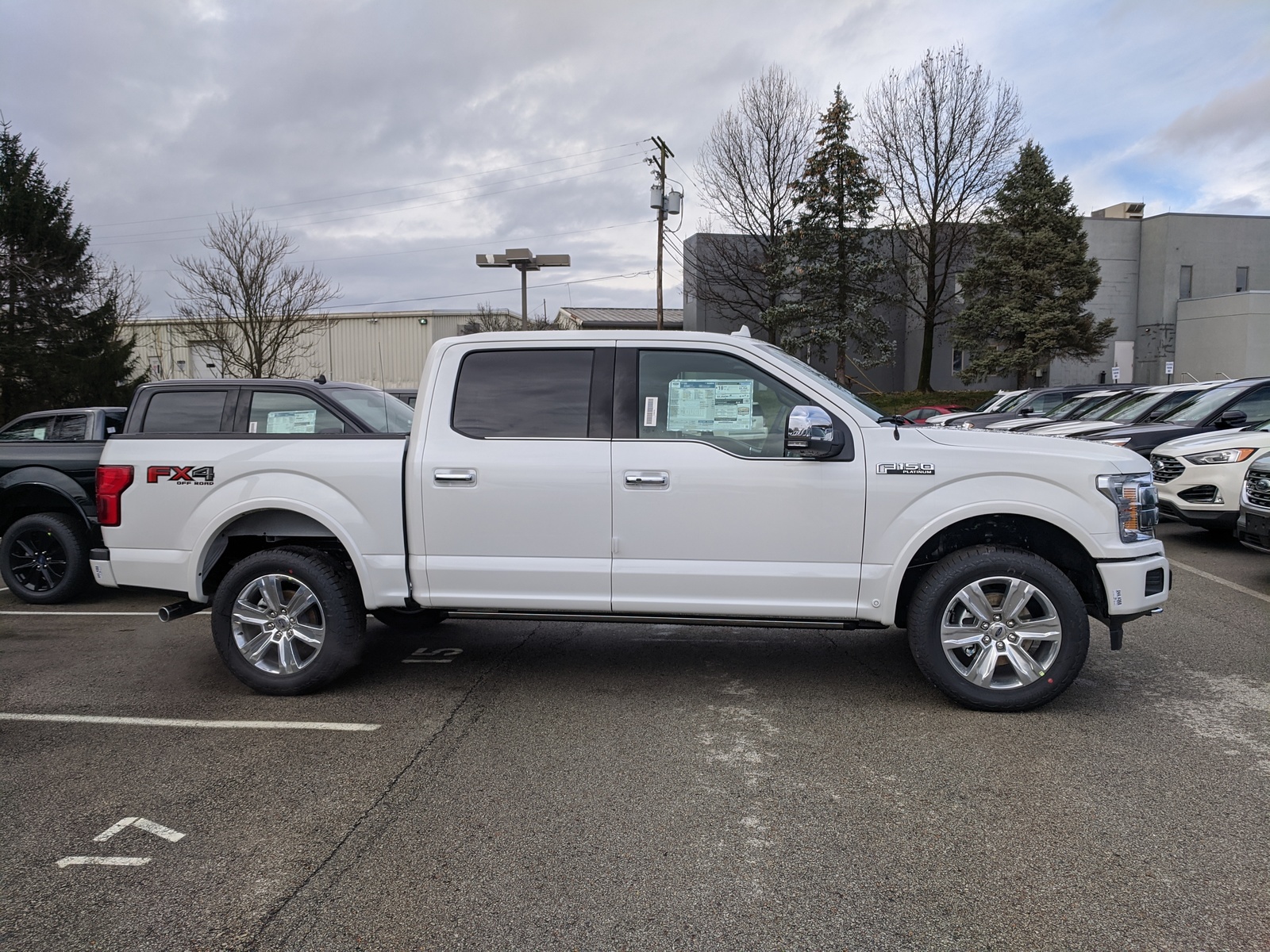 New 2020 Ford F150 Platinum Crew Cab Pickup in Star White Metallic Tri