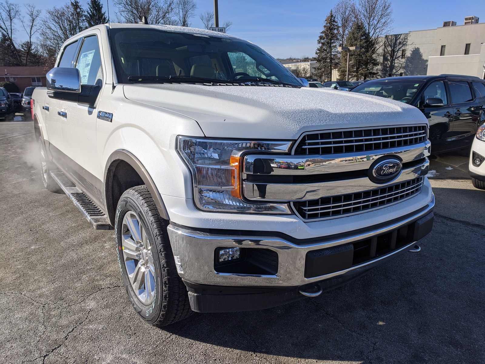 New 2020 Ford F-150 LARIAT Crew Cab Pickup in Star White Metallic Tri ...